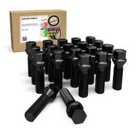 84k556-40blk Coyote Accessories For Bmw X5 00-05 Black Cone Seat Bolt Lug Wheel Installation Kit Without Valve Stems