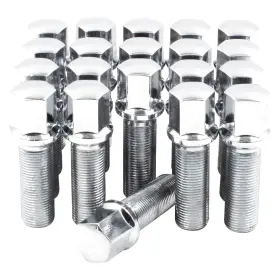 91k558-40 Coyote Accessories Chrome Radius/ball Seat Bolt Lug Wheel Installation Kit Without Valve Stems