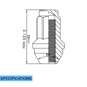 511173blk Coyote - Archived Oe Lug Fits For Ford M14 2 Blk
