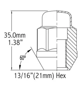 56kx44 Coyote - Archived Lug Blg 13 16 M12 1 25 5lg