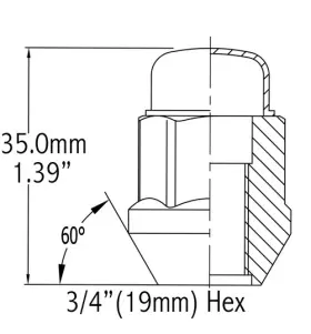 871150 Coyote - Archived Lug Blg 3 4 M12 1 75