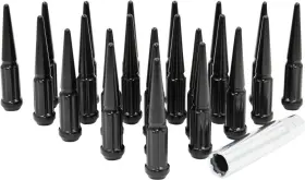 251848blk Coyote Premium Wheel Accessories Install Kit - Truck Spline Spike M14 1.5 8 Lug Blk