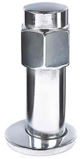 27887-4 Cragar 1.379 1/2 Lh Shank Without Ffset Hole Washers Closed End Chrome