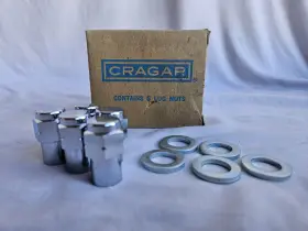 9004 Cragar 7/16lh Mag Lug Nuts Set Of 5 Chrome Orignal Box New Old Stock