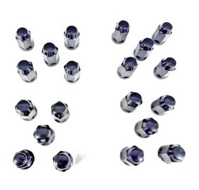 371142blk Crown Wheel Lug Nut Bulge Acorn 3/4-1/2 Inch Black Set Of 20