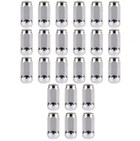 12283233 Csdex 24pcs Wheel Lug Nuts Chrome M14x1.5 Hex Size 19mm For 2015-2018 Ford Expedition