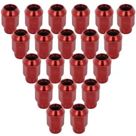 12283265 Csdex 20pcs Red 14x1.5mm 60 Degree Wheel Lug Nuts For 2010-2019 Chevrolet Camaro
