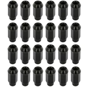 12283271 Csdex 24pcs M14x2 Black Bulge Acorn Lug Nuts 1.72ftft Tall For 2003-2014 Ford Expedition