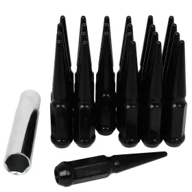 12391950 Csdex 24pcs 1 Keys 1/2 Inch -20 Bulge Acorn Spike Lug Nuts 4.33 Length For Gmc Sierra 1500