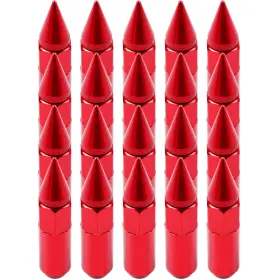 12391971 Csdex 20pcs M12x1.5 Red Cap Spiked Arrow Style Racing Lug Nuts For Ford Fusion 2006-14
