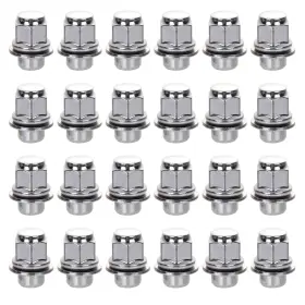 12391978 Csdex 24pcs Chrome Wheel Lug Nut M12 X 1.5 For Toyota 4runner Sr5 Sport Utility 4-door