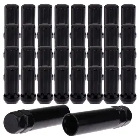 12391981 Csdex 32pcs 2 Inch Black 9/16-18 Spline Wheel Lug Nuts For Dodge Ram 2500 And 3500