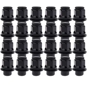 10935118 Cssunny 24pcs Black 12 1.5mm 1.45 Inch Lug Nuts For 2010-21 Lexus Gx460 2004-21 Toyota Hilux