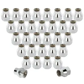 10980779 Cssunny 32x Chrome 14 1.5mm 1 Inch Tall Wheel Lug Nuts For 04-07 Chevrolet Silverado 3500