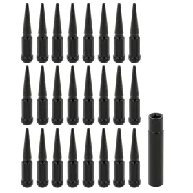 11371085 Cssunny 24pcs M14x2 Spline Spike Wheel Lug Nuts 1 Key For 2000-18 Ford Expedition