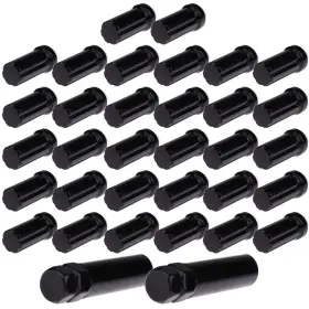 11371102 Cssunny 32pcs Black 0.9 Inch Tall 9/16 -18 Lug Nuts And 2 Keys For 1994-2010 Dodge Ram 2500