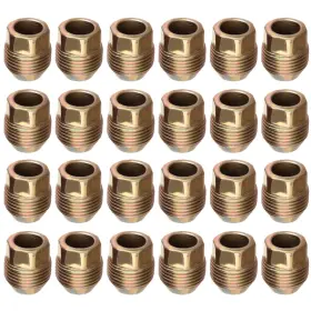 11371106 Cssunny 24pcs Gold 1.12 Inch Tall 14mm 1.5 Open End Lug Nuts For Chevrolet Gmc Cadillac