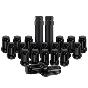11371108 Cssunny 20pcs Black 1.37ftft Tall 12mm 1.5 Spline Tuner Lug Nuts And 2 Keys For Honda Fit