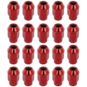 11371112 Cssunny 20 Red 1.35 Inch Tall 12mm 1.5 Lug Nuts For 1994-2018 Honda Civic 2003-2017 Mazda 6