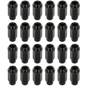 11371120 Cssunny 24pcs Black 1.72 Inch Tall 14mm 2 Bulge Acorn Lug Nuts For 2003-2014 Ford Expedition