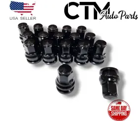 Fs5454 Ctm 32x Ford Oem Factory Black 14x1.5 Flat Seat Lug Nut Fit F250 F350 Super Duty