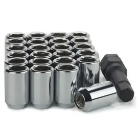 6406 Cwa 24 Lug Nuts Tuner Acorn 12x1.5 Chrome Socket Open End - Aftermarket Wheels