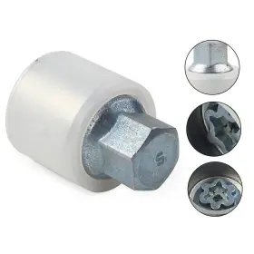 Dictorcoltd 890000780695 1 Pcs New Locking Wheel Nut Key Bolt Letter S For Audi Chrome-molybdenum Steel