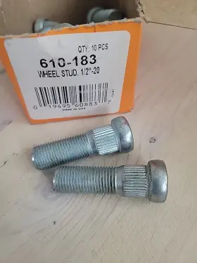 610-183-10 Dorman 10 610-183 Wheel Lugs Studs - Front New Box Of Lug Stud