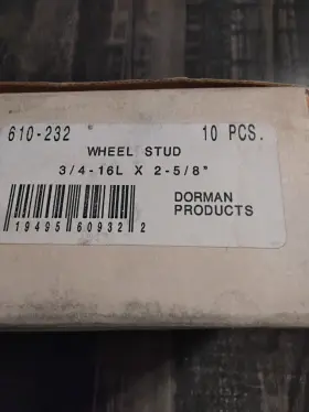 4-16lx2-5 Dorman 610-232 12 -dorman Wheel Studs 3/4-16lx2-5/8 Inch