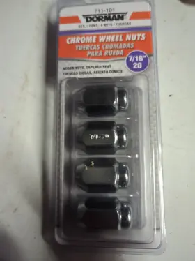 711-101 Dorman Wheel Nut Chrome Acorn 2-pc 7/16-20 For Select Models 4 Pack