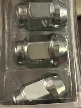 711-205 Dorman Chrome Wheel Nuts 1/2 Inch 20 Opened Package