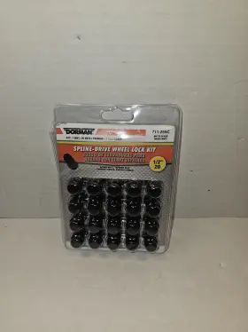 711-255c Dorman 711255c Matte Black Spline Drive Lock Set 1/2-20