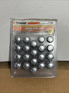 711-265 Dorman Wheel Lug Nuts Chrome Acorn Bulge Seat 1/2-20 20 Pack For Car