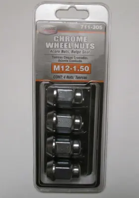 M12-1.50 Dorman 711-305 Help Chrome Wheel Nuts Acorn Bulge Seat