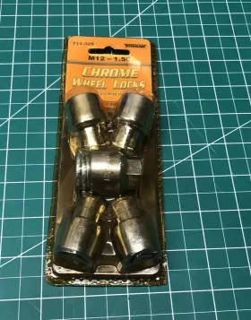 M12-1.50 Dorman 711328 Chrome Wheel Lug Nut Lock / #711-328 4 Locks 1 Key - New