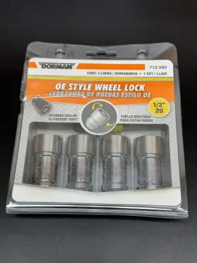 712-280 Dorman 1/2-20 Deep Wheel Lock Set Silver Corrosion Resistant Pack Of 5