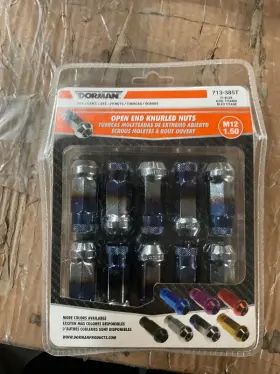 713-385t Dorman For Chevy Camaro 82-02 Ti-blue Chrome Cone Seat Duplex Acorn Open End Lug Nuts