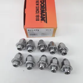 M12-1.50 Dorman/autograde 611-173 Set Of 10 Wheel Nut Mag - 21mm Hex 40.5mm Length Fits Toyota 1979-1989