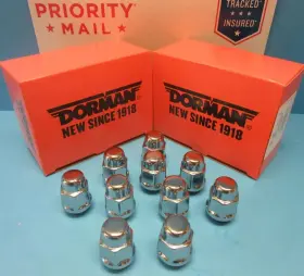 611-174 Dorman/autograde Set Of 10 Wheel Lug Nut Acorn Bulge Seat Replaces Gmc Oem # 611174 Chrome