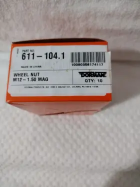 611-104.1 Dorman Product M12-1.5/ Mag Front/rear Lug Nut - 10 Pk /dorman