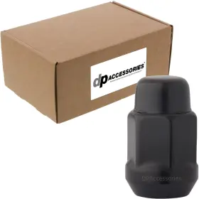 M12x1.25 Dpaccessories D3115bk/100 Black Lug Nuts Closed End Bulge Acorn 19mm Hex 1.4 Inch Tall Box Of 100