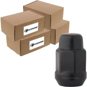 M12x1.50 Dpaccessories D3116bk/400 Black Lug Nuts Closed End Bulge Acorn 19mm Hex 1.4 Inch Tall Case Of 400
