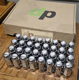 D3313-2305 Dpaccessories D3313-2305/32 Chrome 9/16-18 Lug Nuts For Aftermarket Wheels - Closed End Xl Bulge Set Of 32