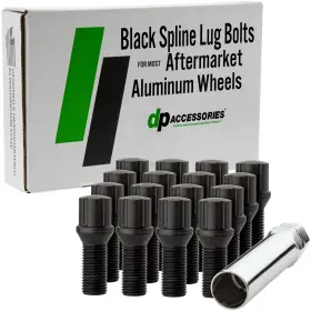 Dsb9th01a-bk Dpaccessories Dsb9th01a-bk/1 Black Lug Bolts 1986-1998 Saab 9000 Aftermarket Wheels