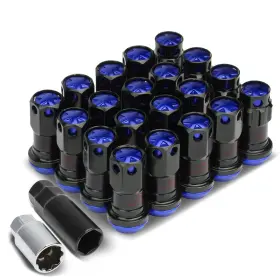 Dpt-lnztl901615bl Dpt Motorsports Aluminum Blue 16 Lug 4 Rim Lock Nuts Adapter M12x1.5 22mm Od/45mm Tall Closed