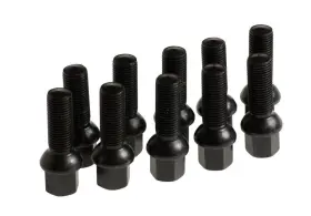 Dsx 617215163415 Extended Wheel Bolts Full 10 Pc Bolt Set 50mm 12x1.5 Ball Seat For Vw Audi Benz