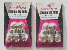Vk-50 Durachrome Vintage 1952-1967 Vw Volkswagen Chrome Lug Bolts - Nos