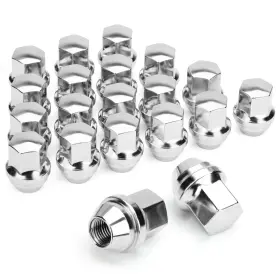 M14x1.5 Dynofit 8n052c Lug Nuts 22mm Hex 20pcs Chrome Wheel Compatible 1500 Jeep Buick