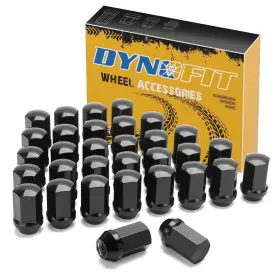 611-236 Dynofit Part#611-236 14x1.5 Lug Nuts For Chevy Gmc 2500 3500 Ram Black Wheel Set - 32pcs