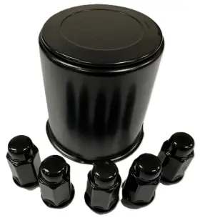 K319tblk Ecustomrim Trailer Wheel Lug And Cap Set - Black Hub Cover 5 Lugs 3.19 Inch Center Rim